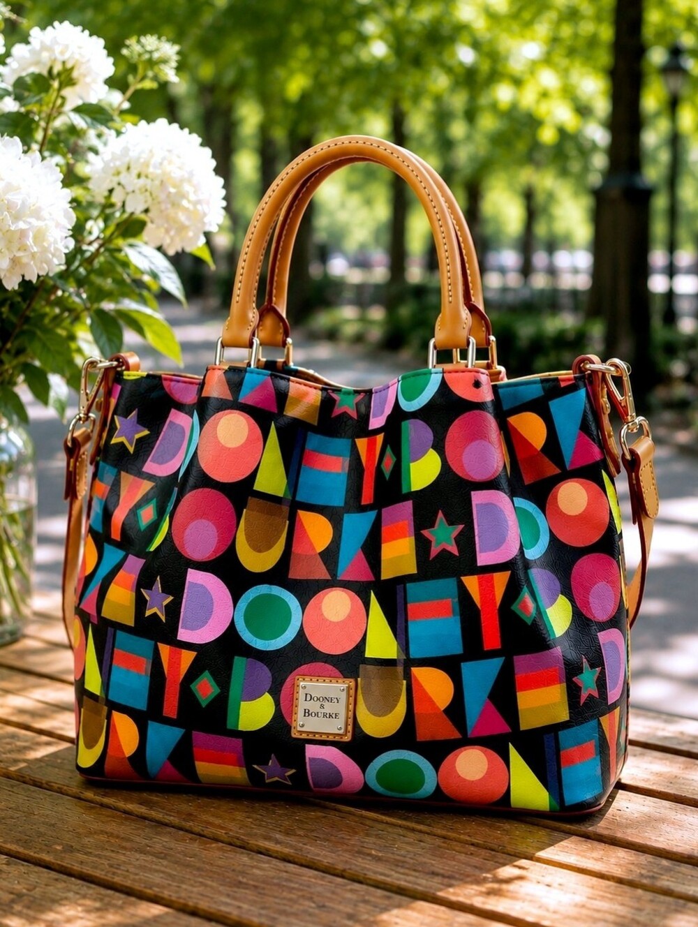 DOONEY & BOURKE Multicolor Monogram Brenna Tote NWT